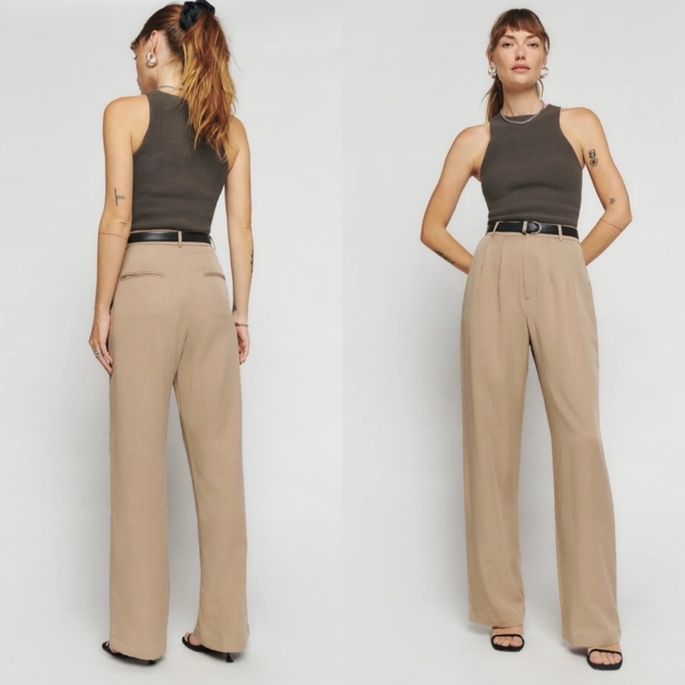 Reformation Mason Pant in Khaki